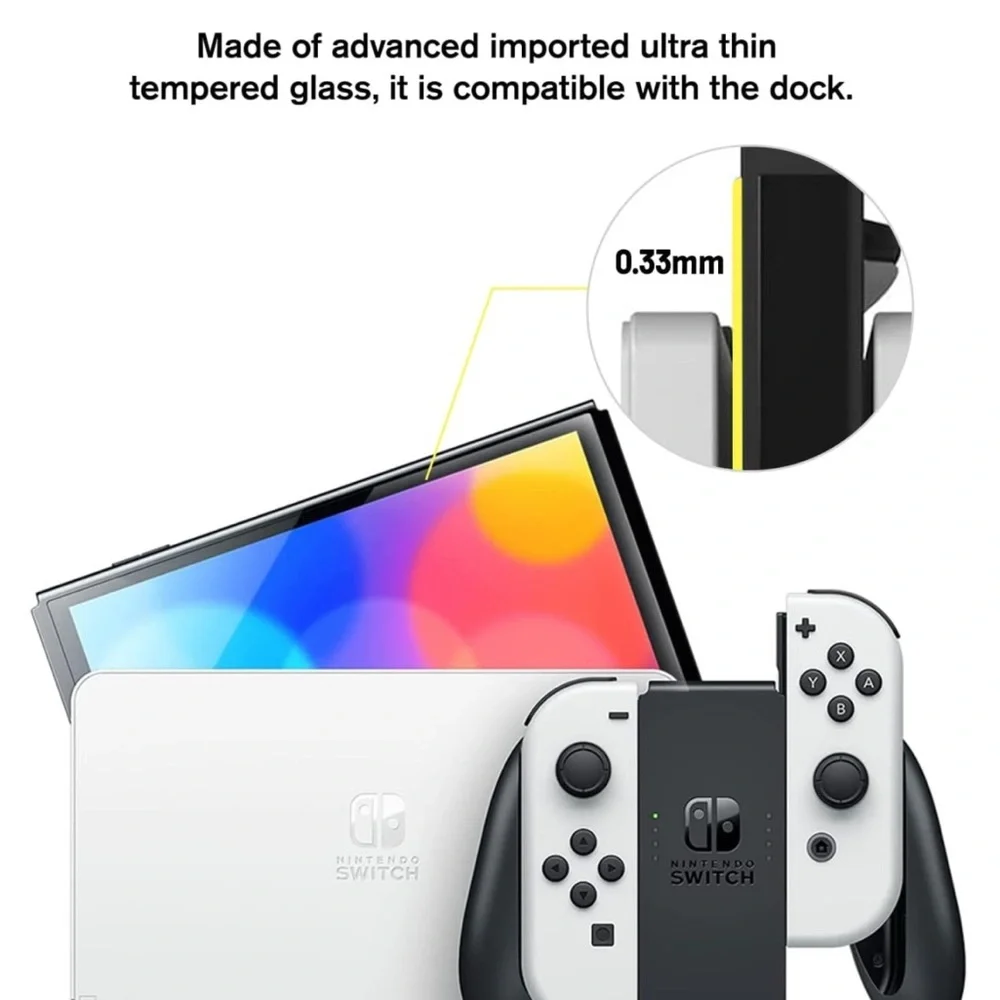 Tempered Glass Screen Protector for Nintendo Switch OLED - 2 Pack